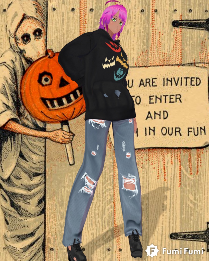 Free Pumpkin mouths Halloween Hoodie Unisex Vintage 90s Grunge