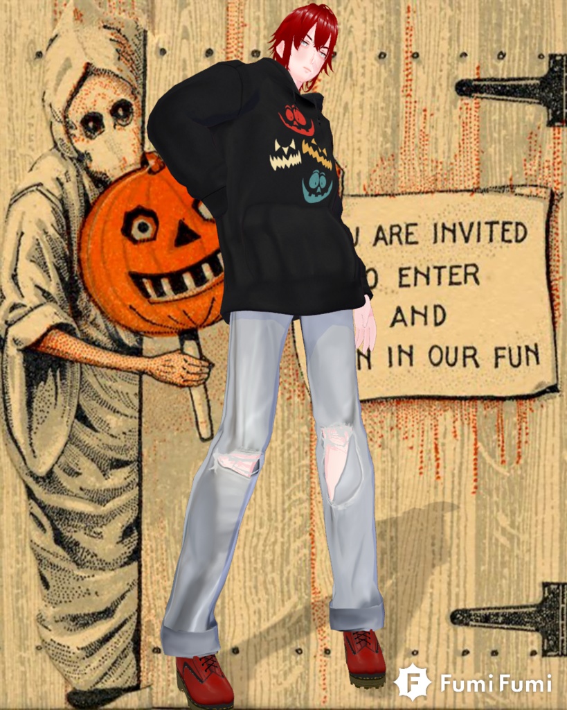 Free Pumpkin mouths Halloween Hoodie Unisex Vintage 90s Grunge