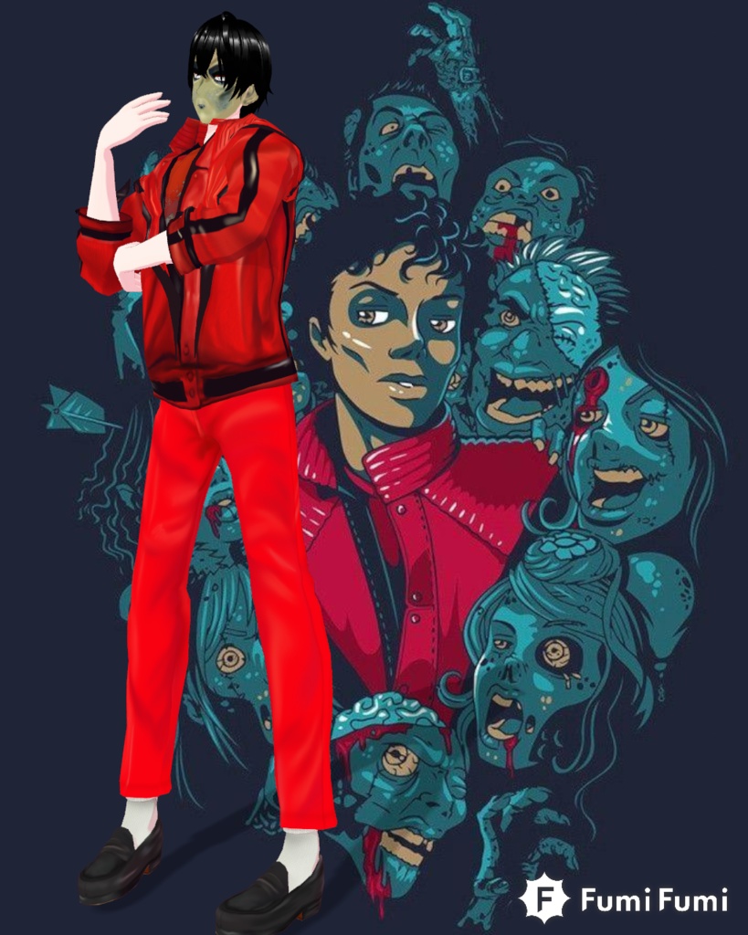 Free Michael Jackson Thriller Cosplay Vintage 80s horror