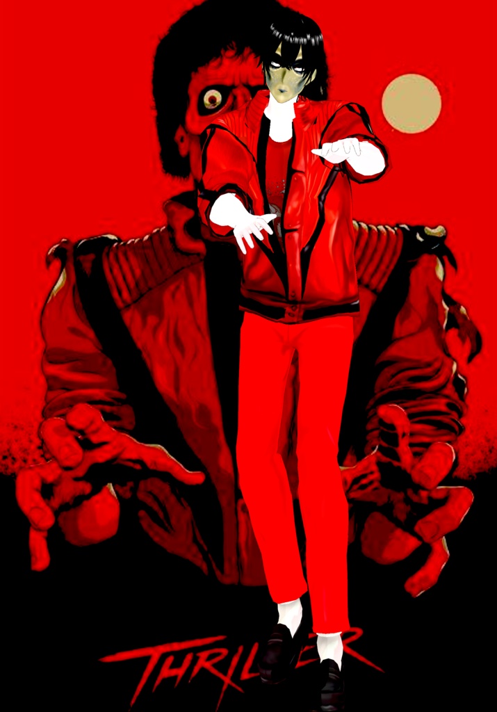 Free Michael Jackson Thriller Cosplay Vintage 80s horror