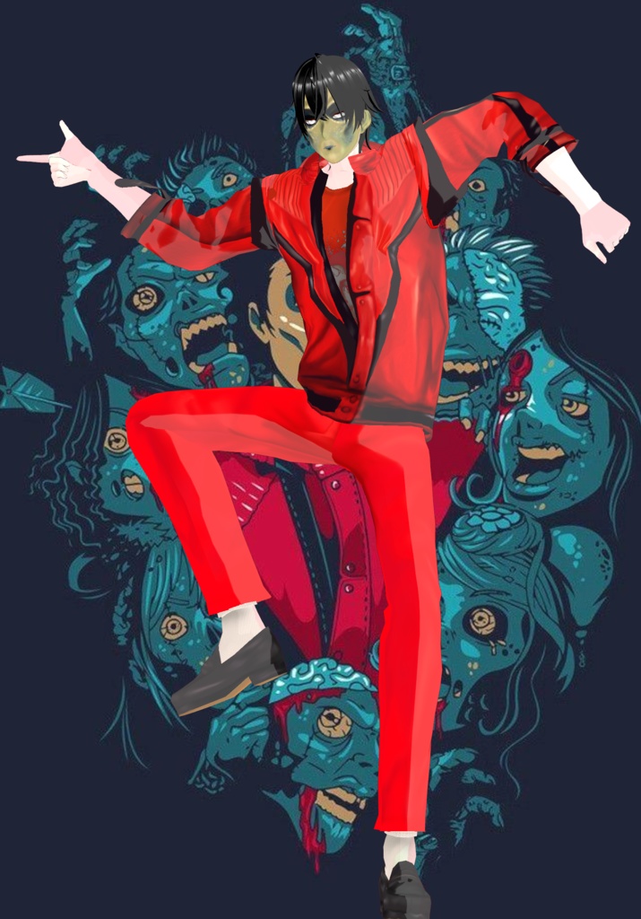 Free Michael Jackson Thriller Cosplay Vintage 80s horror