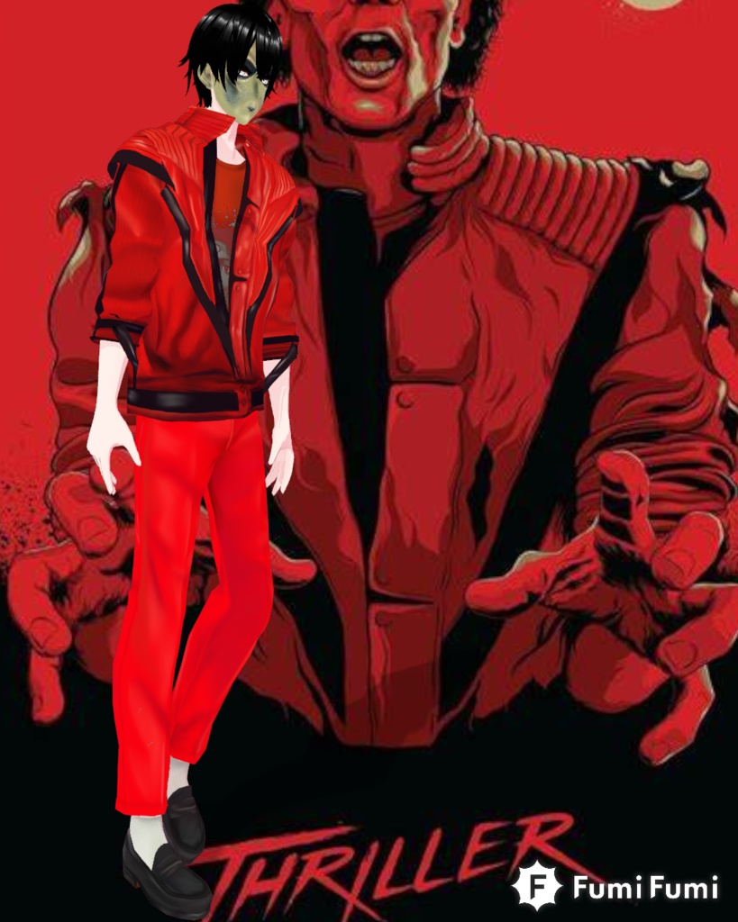 Free Michael Jackson Thriller Cosplay Vintage 80s horror