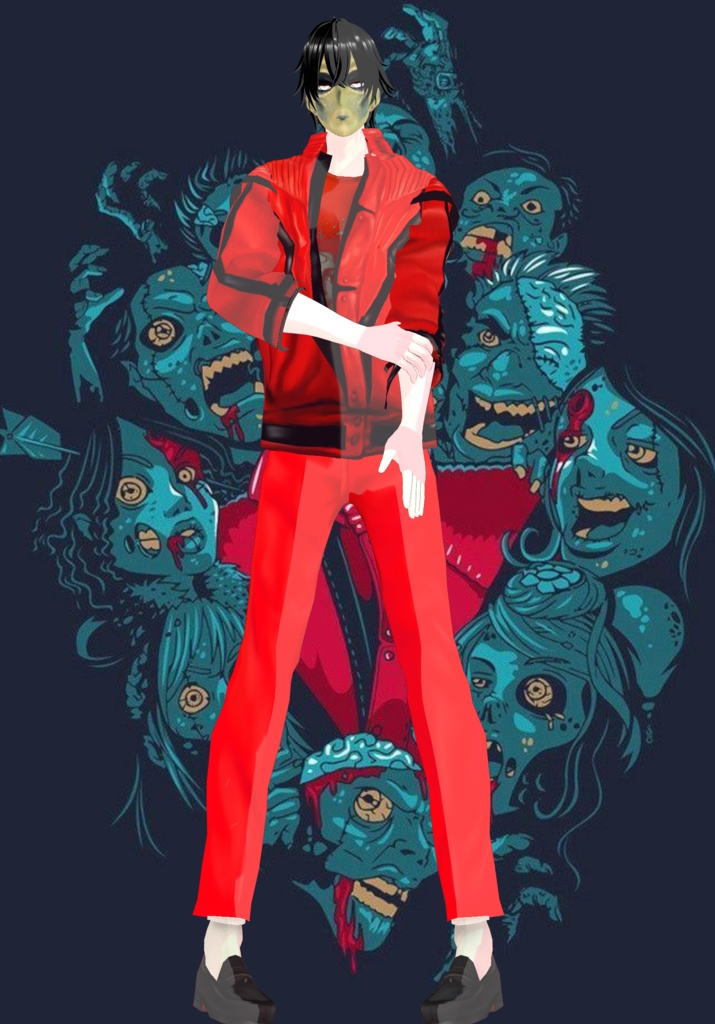 Free Michael Jackson Thriller Cosplay Vintage 80s horror