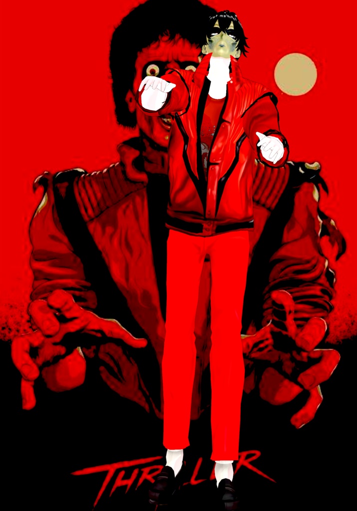 Free Michael Jackson Thriller Cosplay Vintage 80s horror