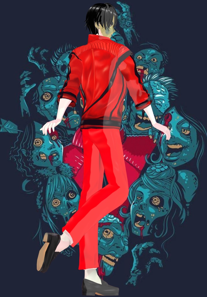 Free Michael Jackson Thriller Cosplay Vintage 80s horror
