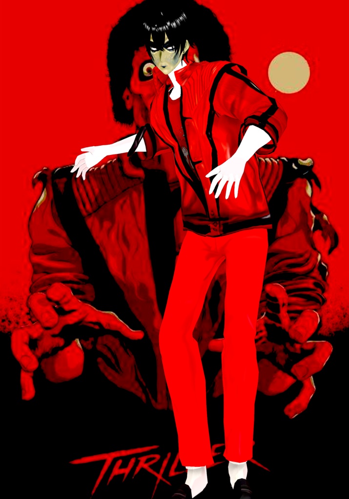 Free Michael Jackson Thriller Cosplay Vintage 80s horror