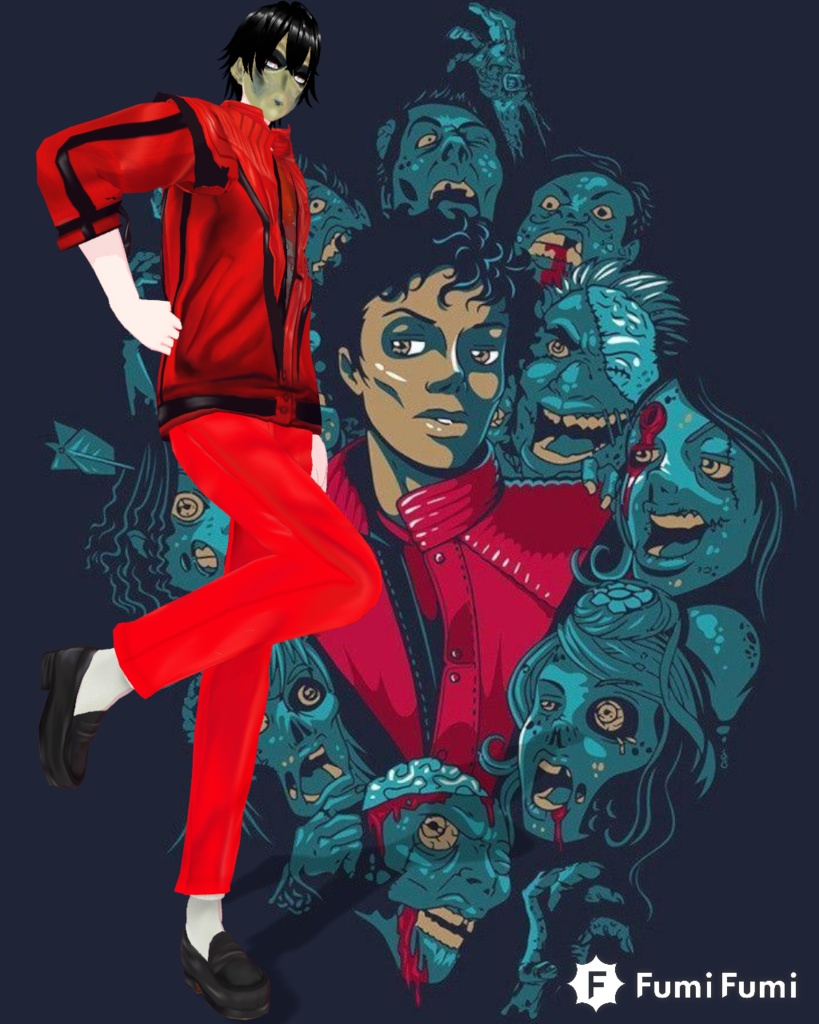 Free Michael Jackson Thriller Cosplay Vintage 80s horror