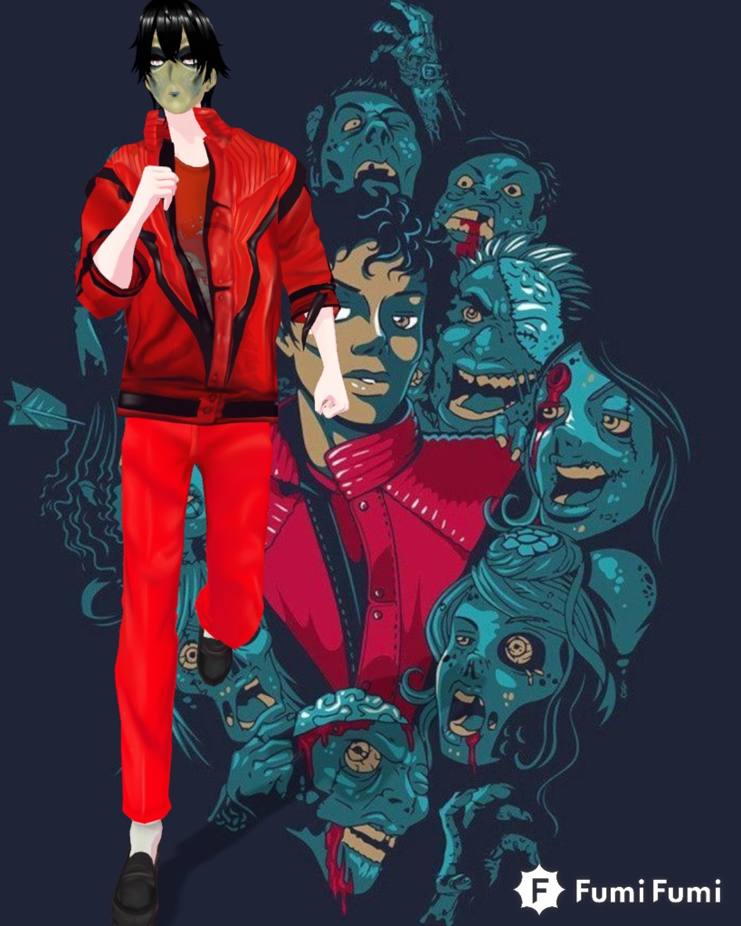 Free Michael Jackson Thriller Cosplay Vintage 80s horror