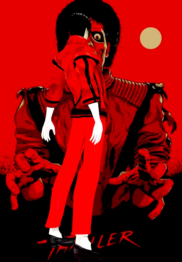 Free Michael Jackson Thriller Cosplay Vintage 80s horror