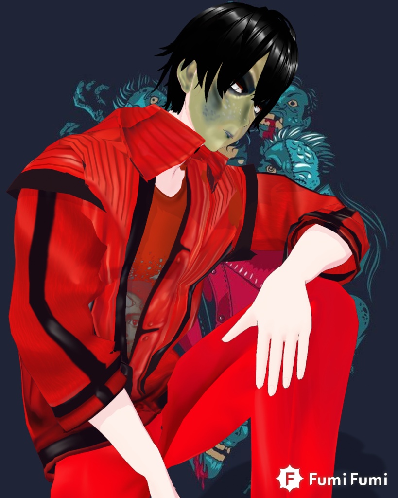 Free Michael Jackson Thriller Cosplay Vintage 80s horror