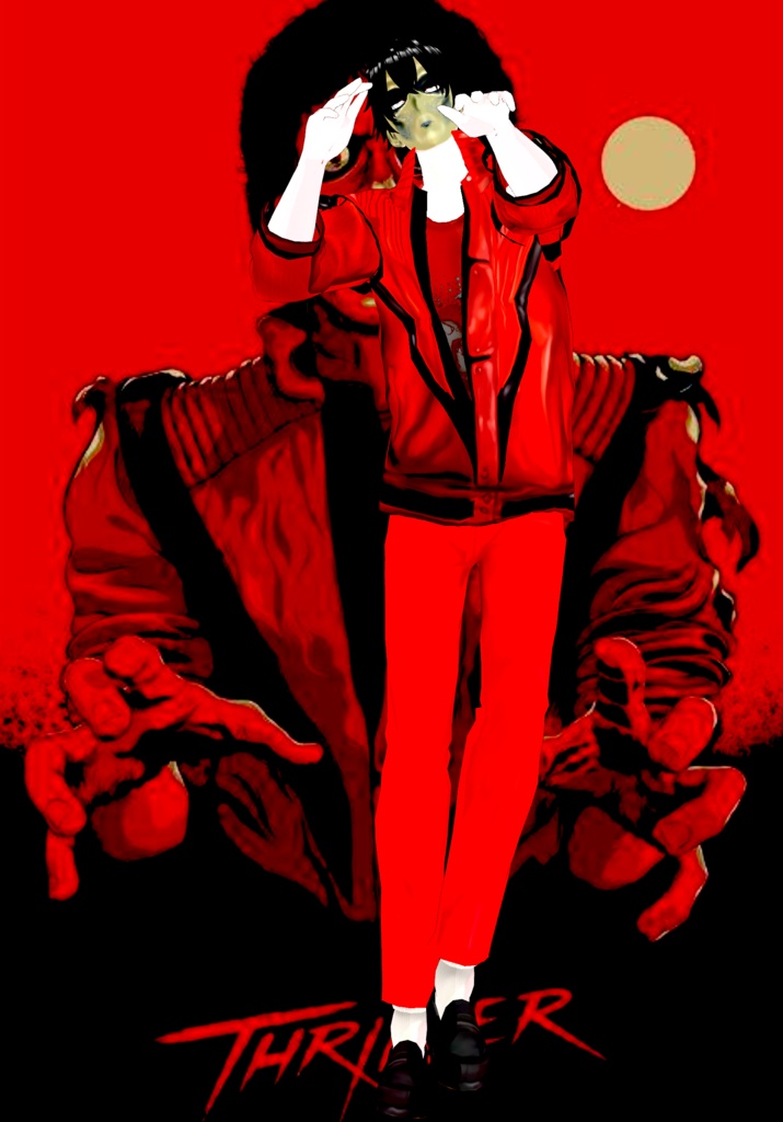 Free Michael Jackson Thriller Cosplay Vintage 80s horror