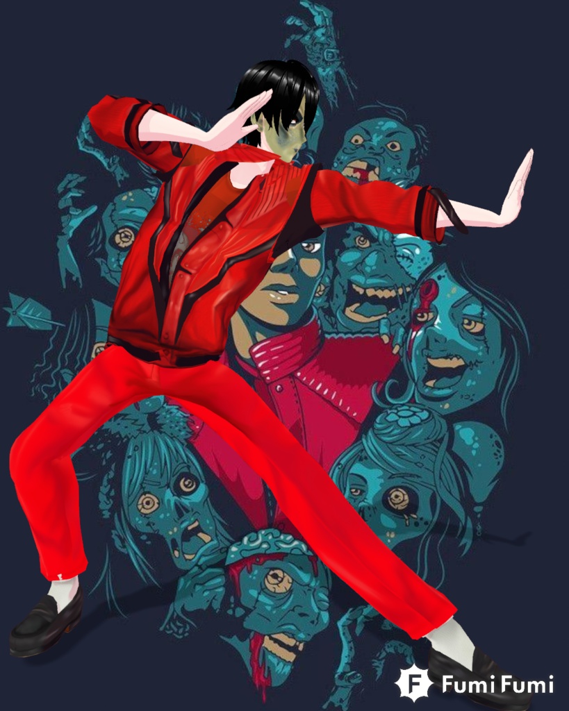 Free Michael Jackson Thriller Cosplay Vintage 80s horror