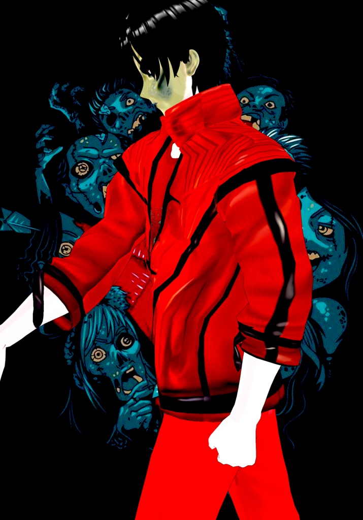 Free Michael Jackson Thriller Cosplay Vintage 80s horror