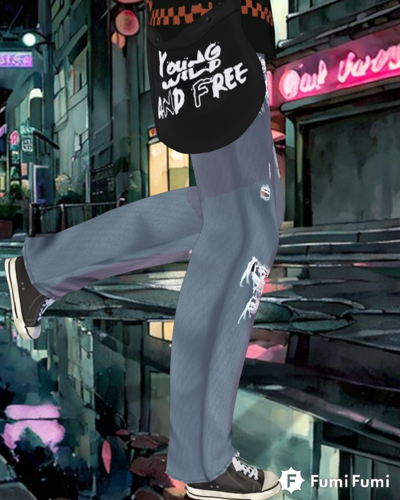 Young Wild Free Set Vintage 90s Grunge Fashion