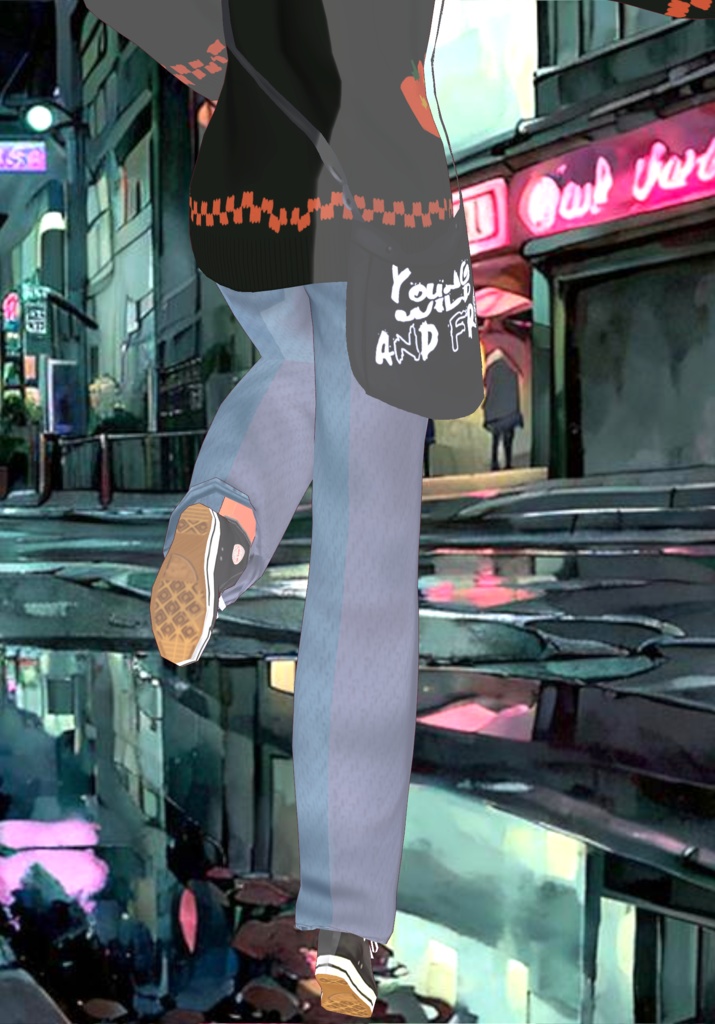 Young Wild Free Set Vintage 90s Grunge Fashion