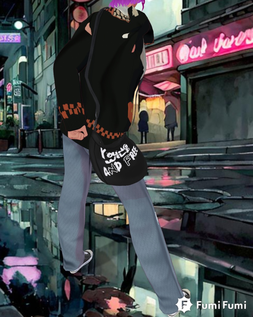 Young Wild Free Set Vintage 90s Grunge Fashion