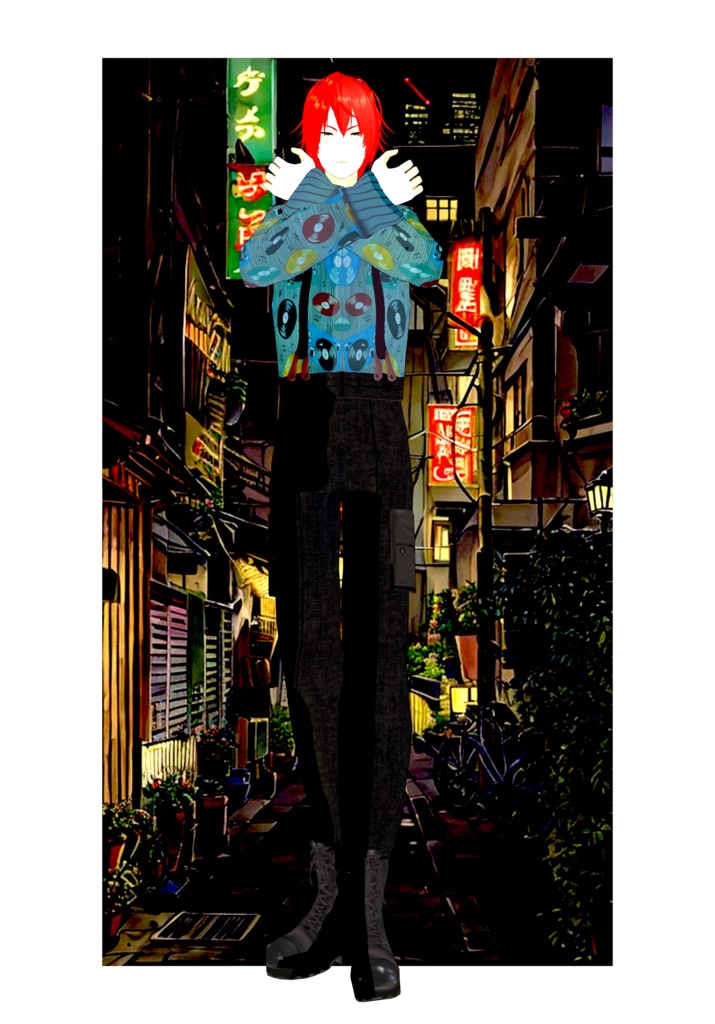 Records&Tweed Punk Set Vintage 80s Punk Military Fashion