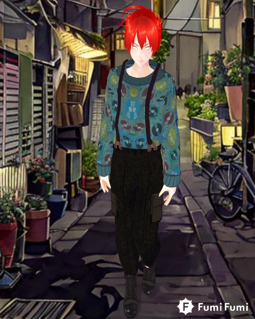 Records&Tweed Punk Set Vintage 80s Punk Military Fashion