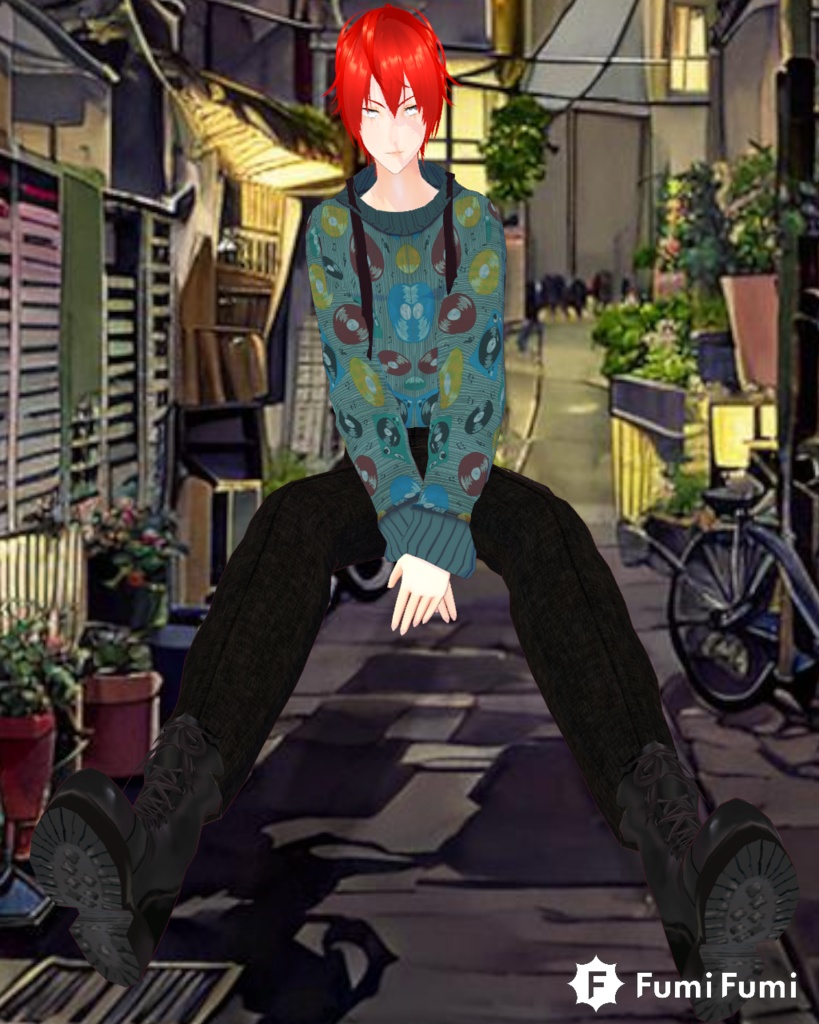 Records&Tweed Punk Set Vintage 80s Punk Military Fashion