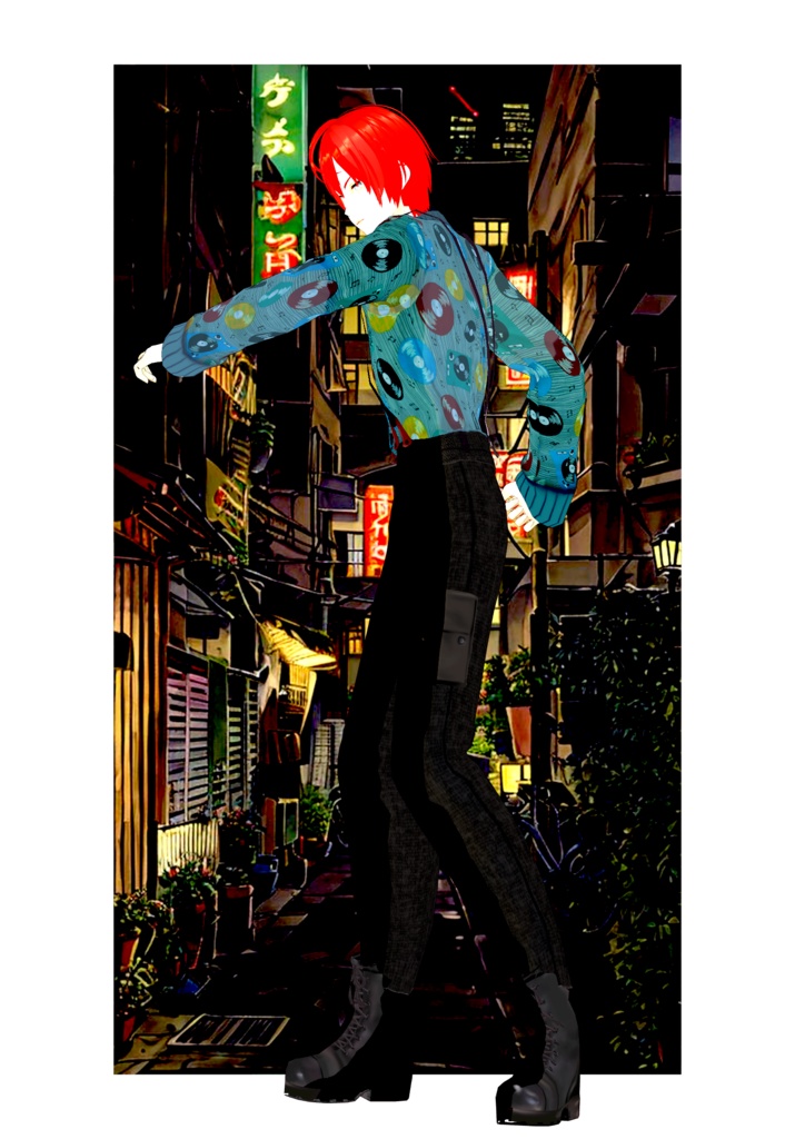 Records&Tweed Punk Set Vintage 80s Punk Military Fashion