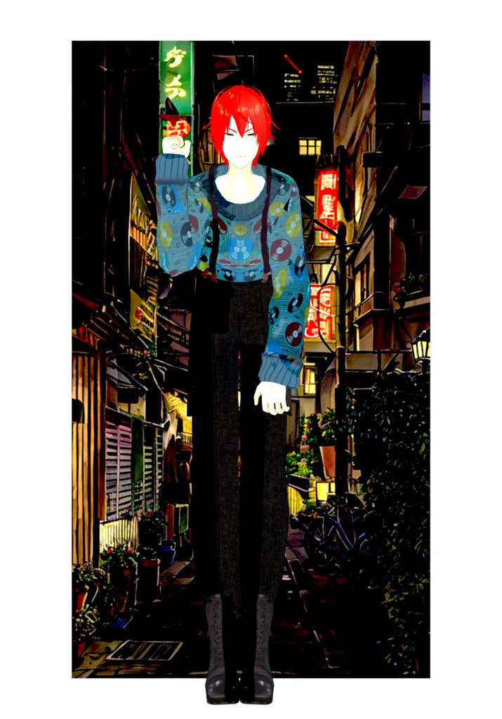 Records&Tweed Punk Set Vintage 80s Punk Military Fashion