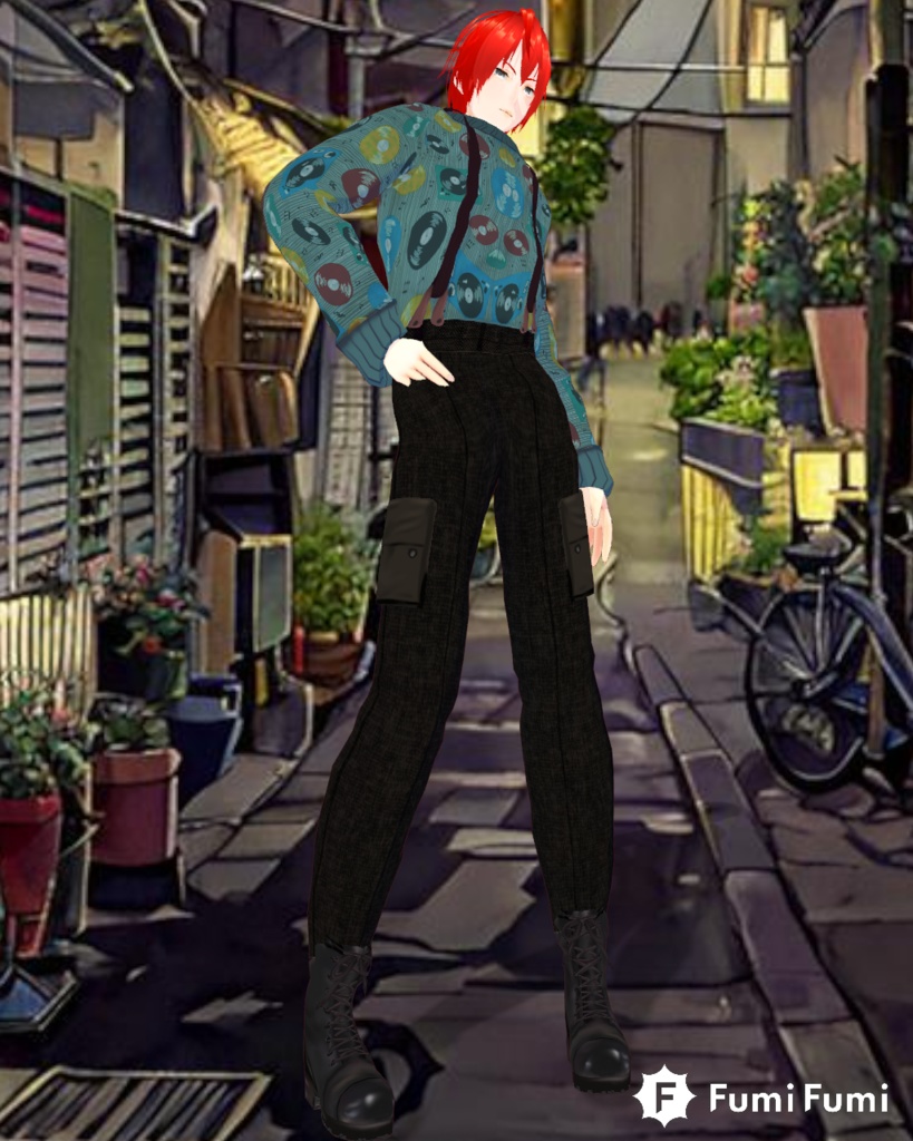 Records&Tweed Punk Set Vintage 80s Punk Military Fashion