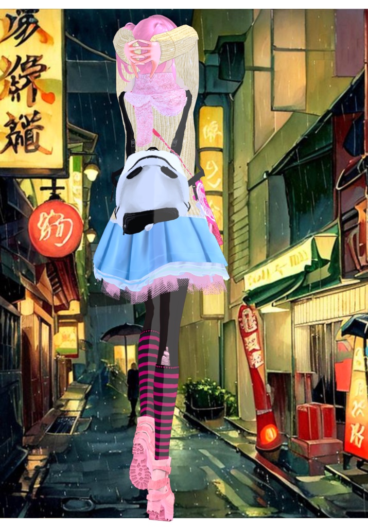 Shagged Out Pastel Set Vintage Japanese Street Style Harajuku 80s