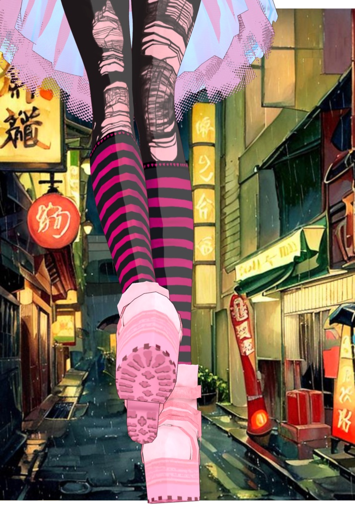 Shagged Out Pastel Set Vintage Japanese Street Style Harajuku 80s