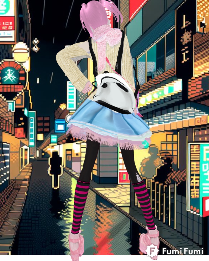 Shagged Out Pastel Set Vintage Japanese Street Style Harajuku 80s