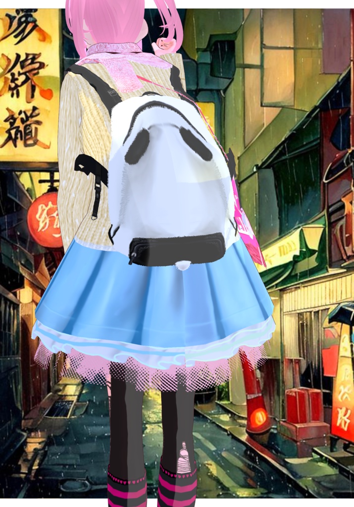 Shagged Out Pastel Set Vintage Japanese Street Style Harajuku 80s