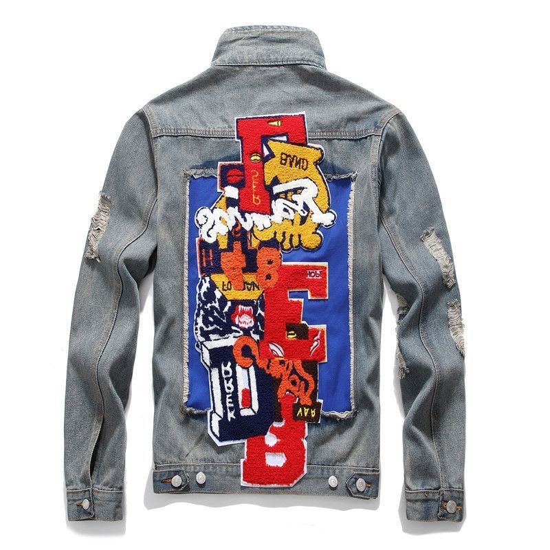 Plaid/Denim And Patches Set Vintage Harajuku 80s Tokyo Street