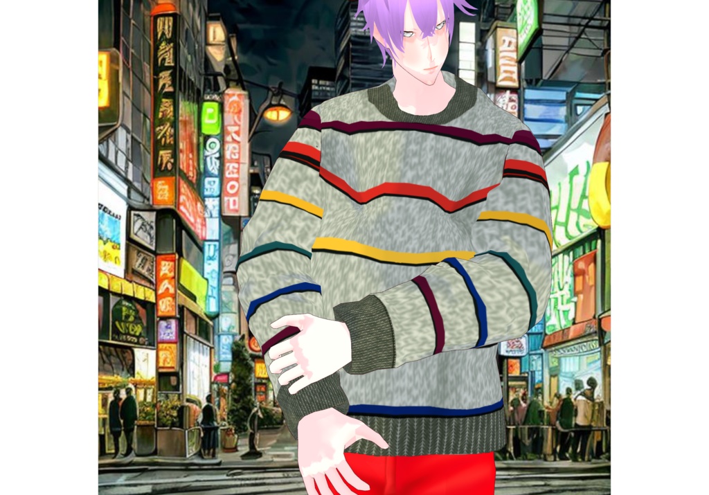 MultiColor Stripes Sweaters Set Vintage Sweaters