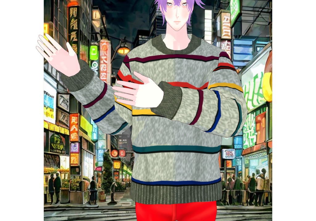 MultiColor Stripes Sweaters Set Vintage Sweaters