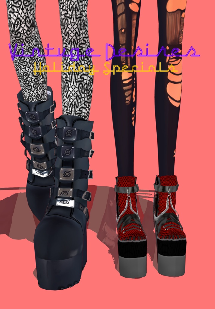 LeafVillage & ChainNetPlatforms Vintage 80s Goth "Holiday Special 450jpy/$3 Shop"
