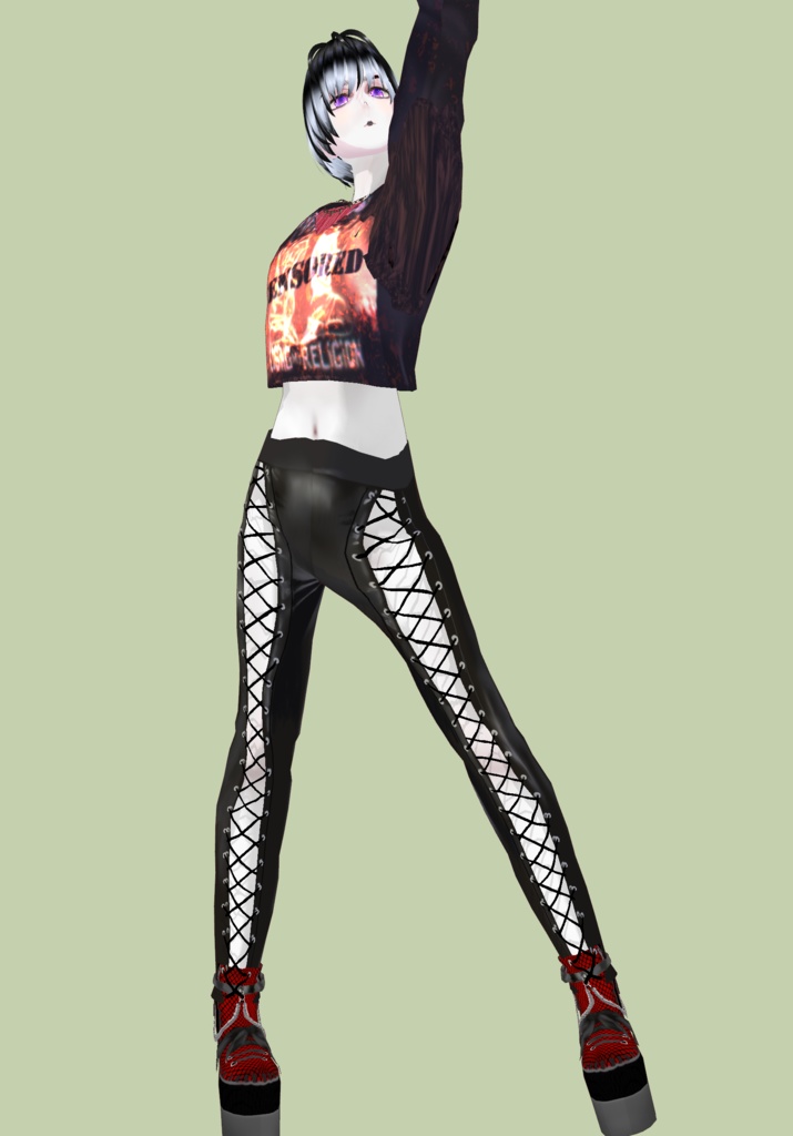 Pleather String Laced Up Pants Vintage Gothic Holiday Special Shop