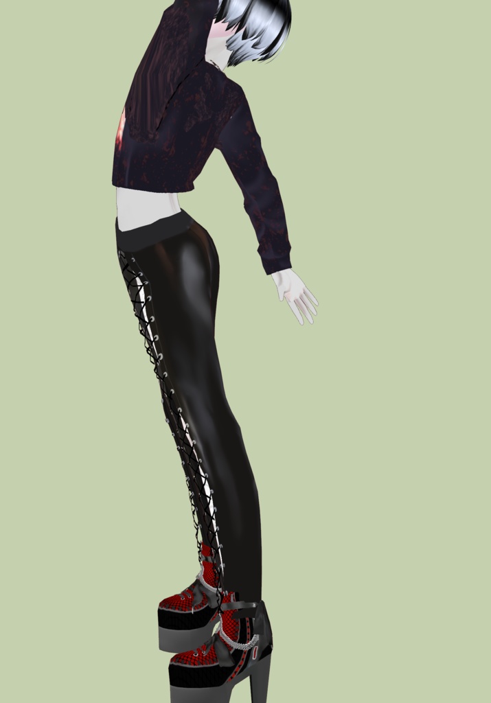 Pleather String Laced Up Pants Vintage Gothic Holiday Special Shop