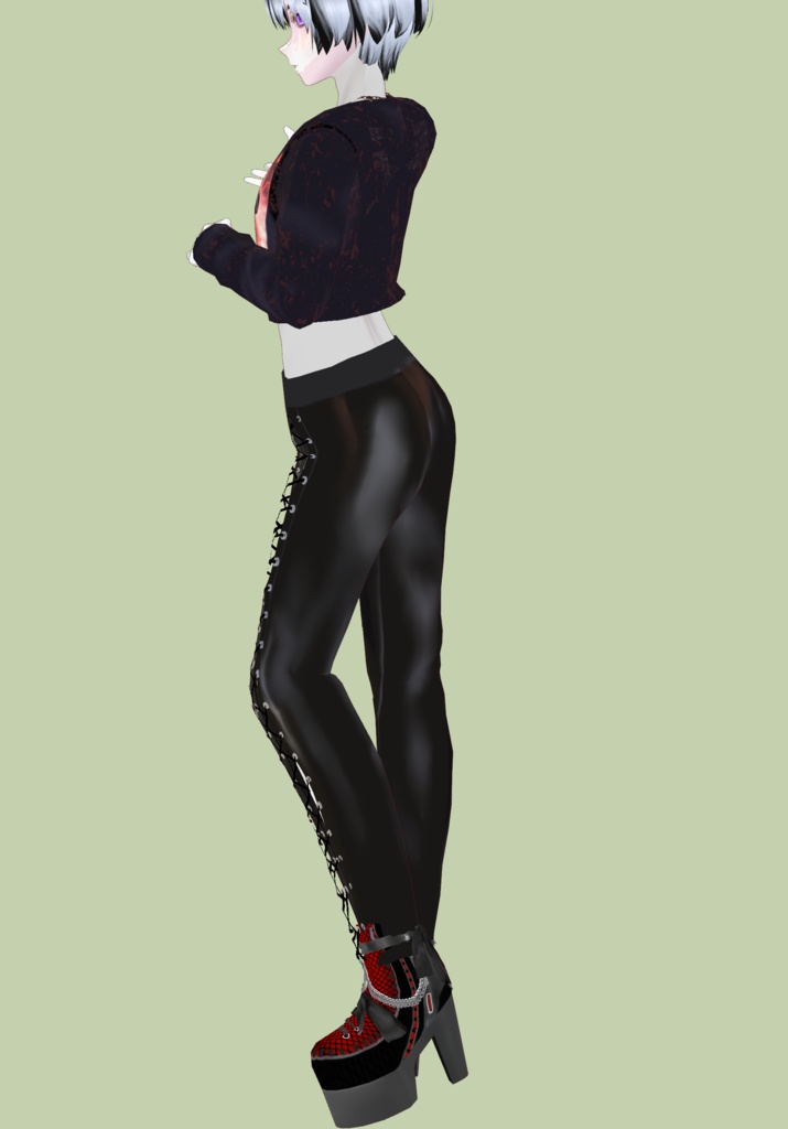 Pleather String Laced Up Pants Vintage Gothic Holiday Special Shop