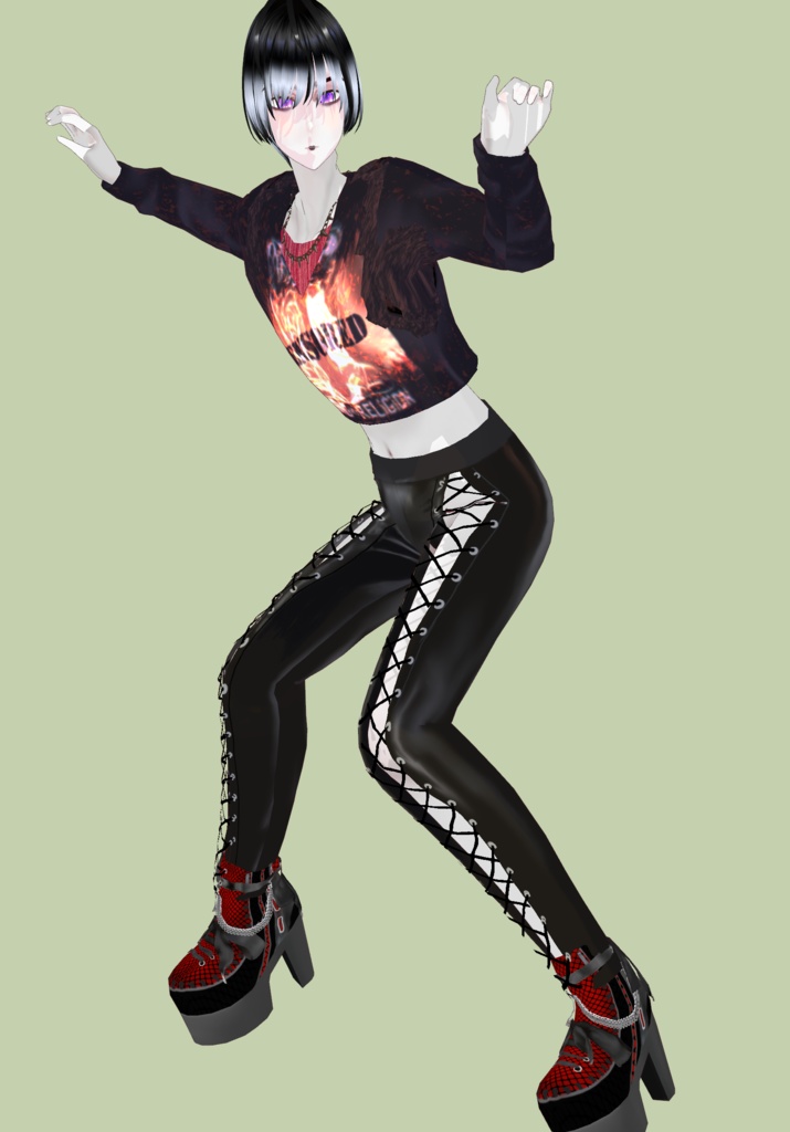 Pleather String Laced Up Pants Vintage Gothic Holiday Special Shop