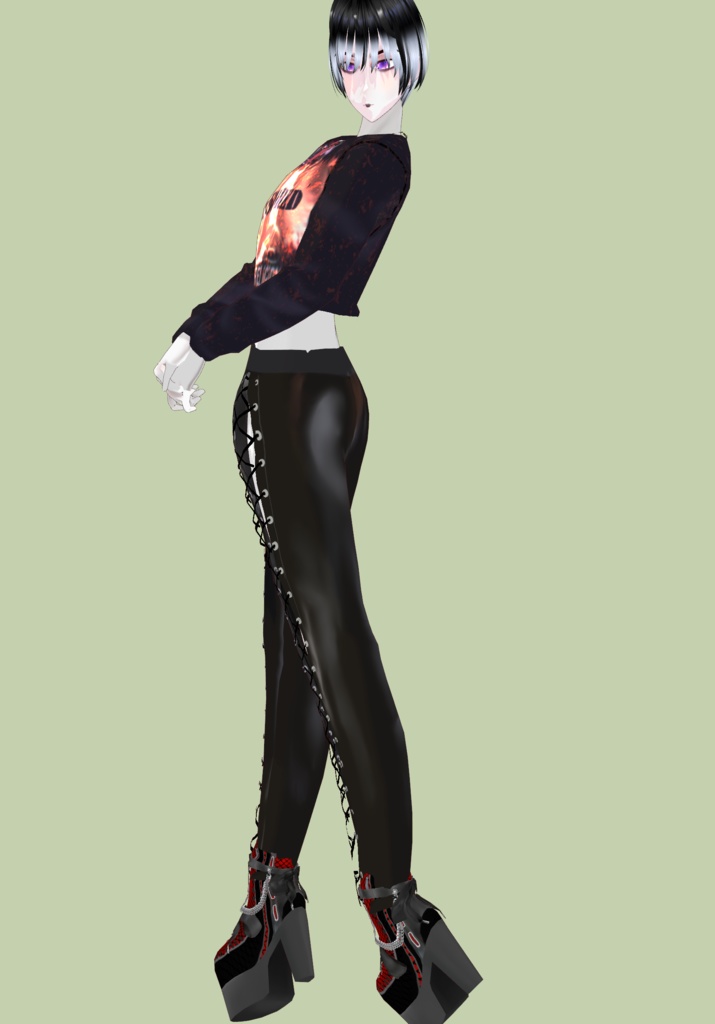 Pleather String Laced Up Pants Vintage Gothic Holiday Special Shop