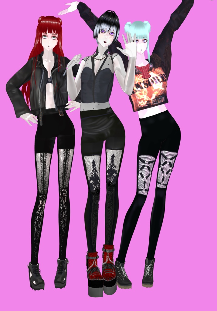 True Goth Leggings Set Vintage Gothic 80s Romanticism