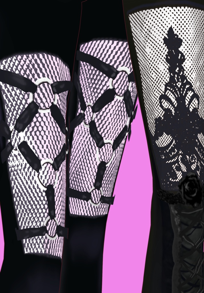 True Goth Leggings Set Vintage Gothic 80s Romanticism