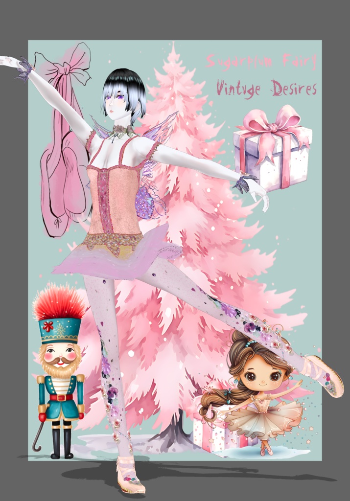 Sugarplum Fairy Cosplay Vintage Christmas Nutcracker Ballet