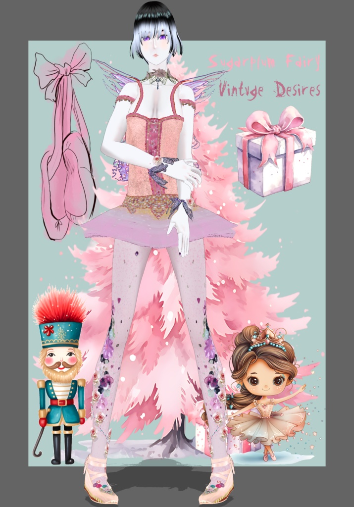 Sugarplum Fairy Cosplay Vintage Christmas Nutcracker Ballet