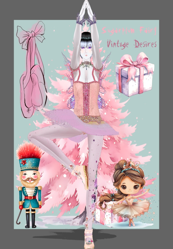 Sugarplum Fairy Cosplay Vintage Christmas Nutcracker Ballet