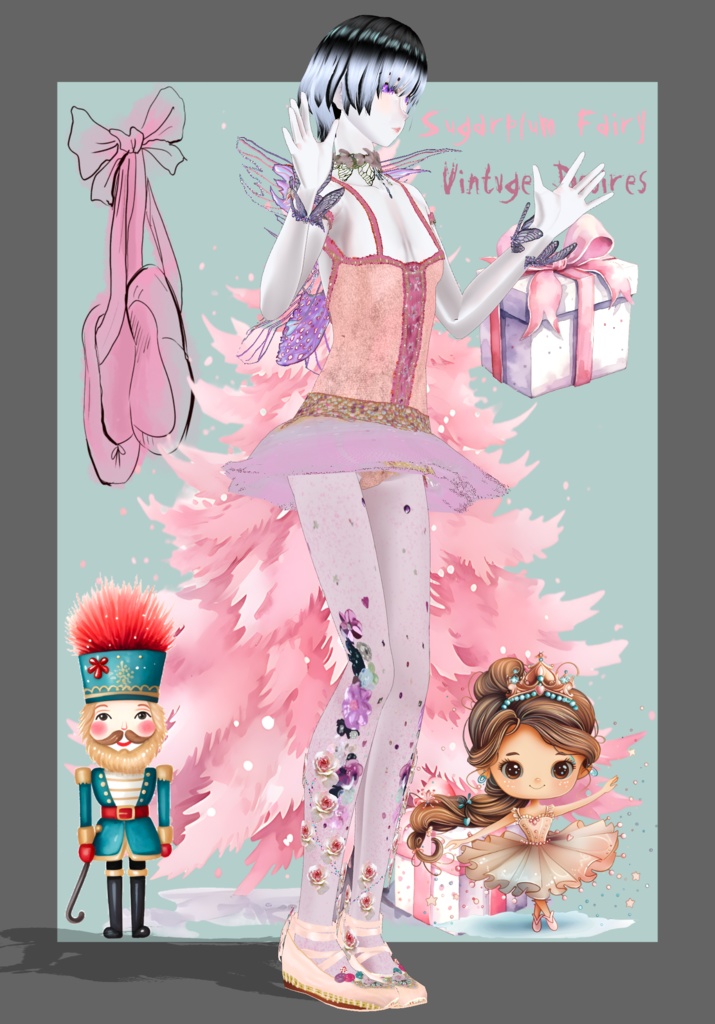 Sugarplum Fairy Cosplay Vintage Christmas Nutcracker Ballet