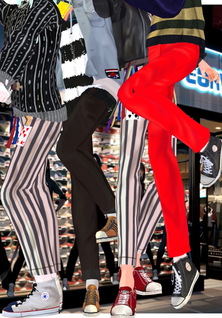 Converse Set 1 Vintage Sneakers Brand