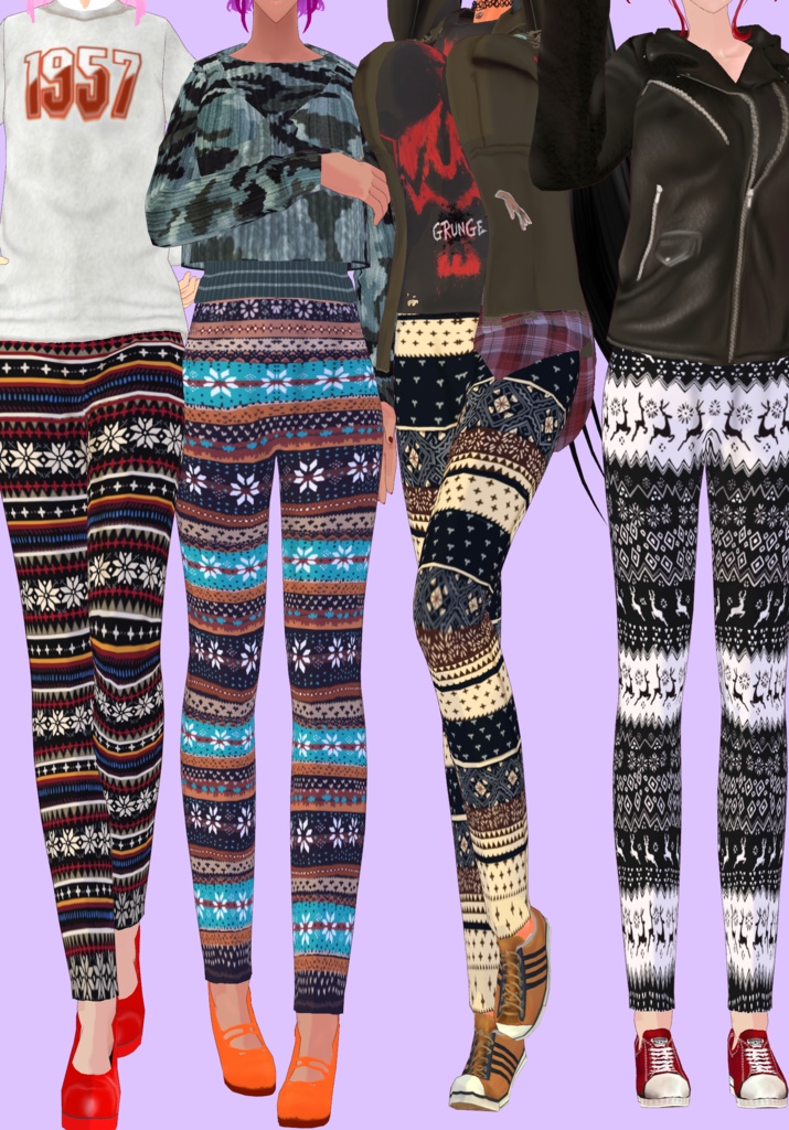 Winter Leggings Set Vintage Season