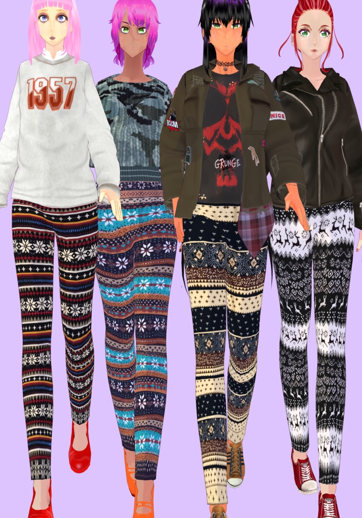 Winter Leggings Set Vintage Season