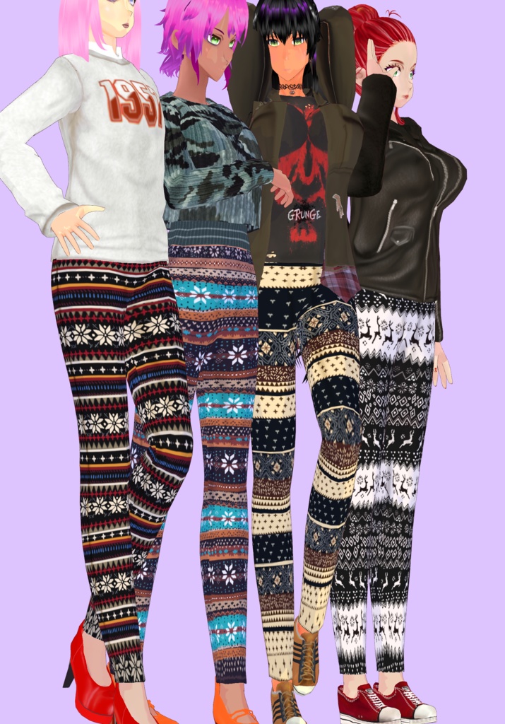 Winter Leggings Set Vintage Season