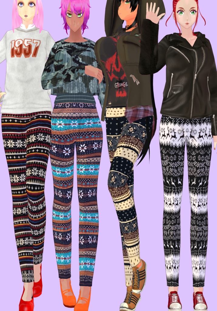 Winter Leggings Set Vintage Season